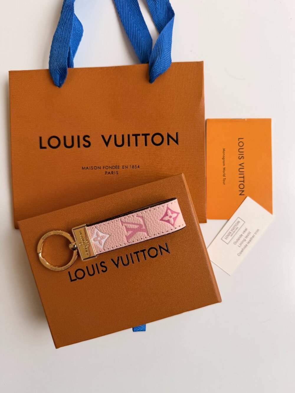 Louis Vuitton Dragonne Key Holder Monogram Pink